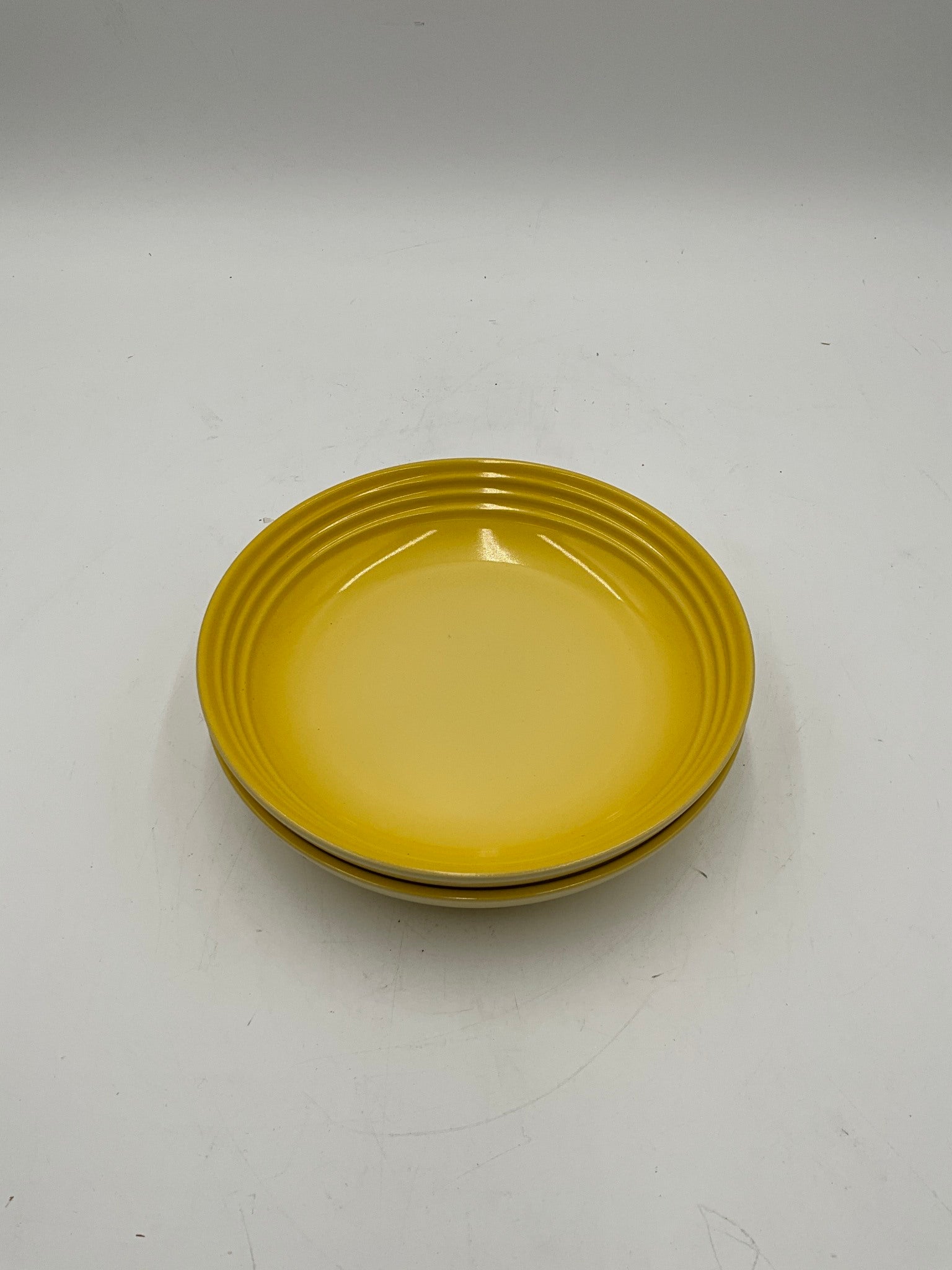 LeCreuset Yellow 2pc Plate Set